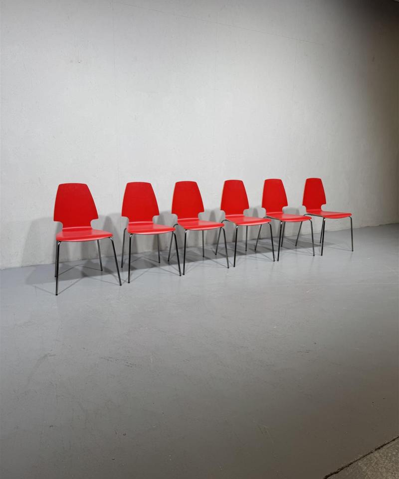 Ikea Vilmar tuolit, punaiset (6 kpl)