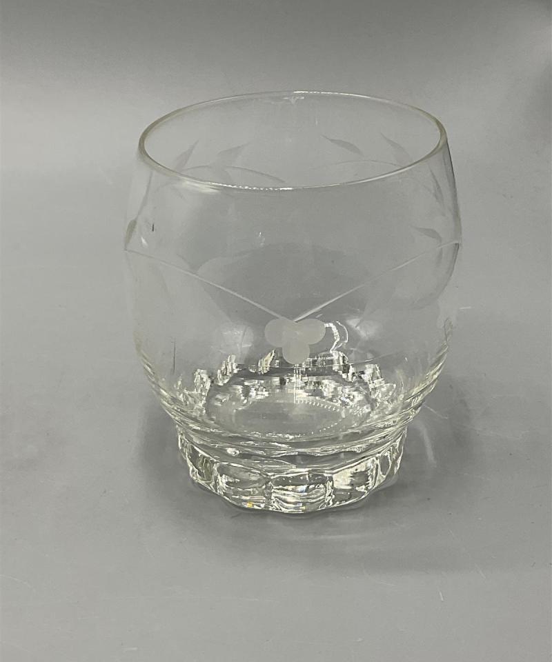 Riihimäen lasi koristehiottu juomalasi 3kpl