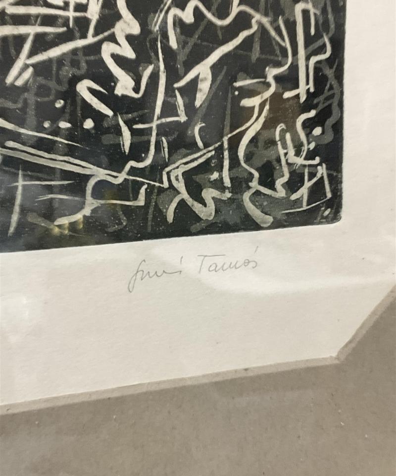 Taulu Abstrakti grafiikkateos, signeerattu