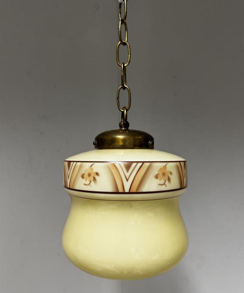 Vintage art deco kattovalaisimen kupu