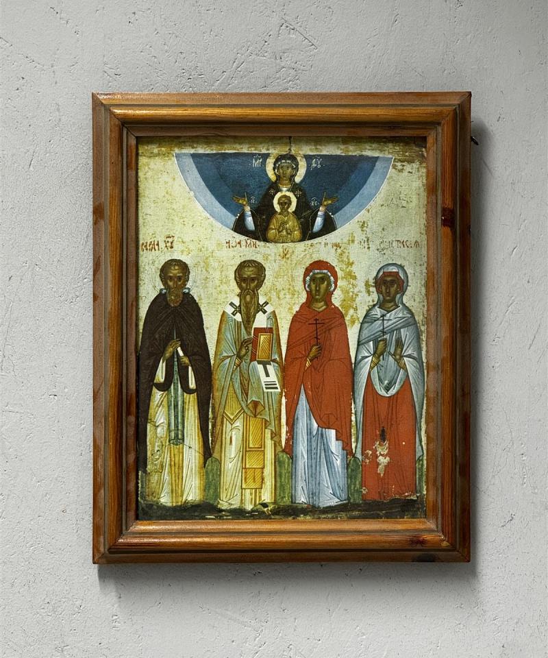 Ikonitaulu puukehyksellä