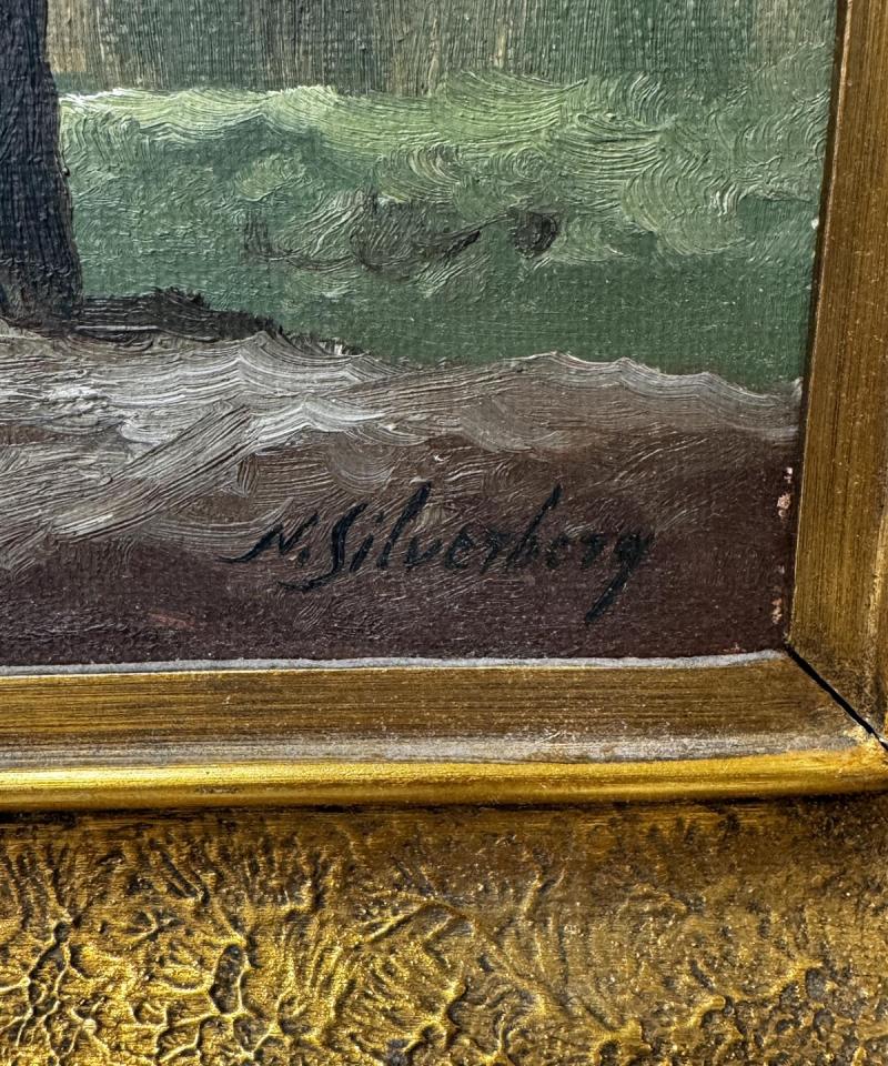 Taulu öljyvärimaalaus maisema N Silverberg