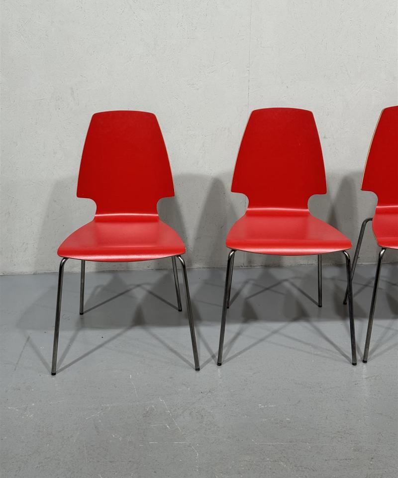 Ikea Vilmar tuolit, punaiset (6 kpl)