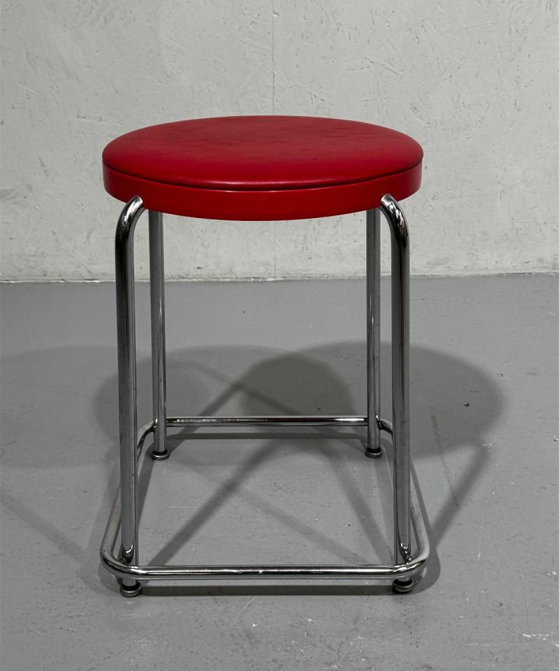 Martela retro jakkara metalli punainen