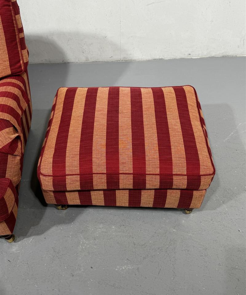 Boknäs Howard nojatuoli ja rahi, punaraita