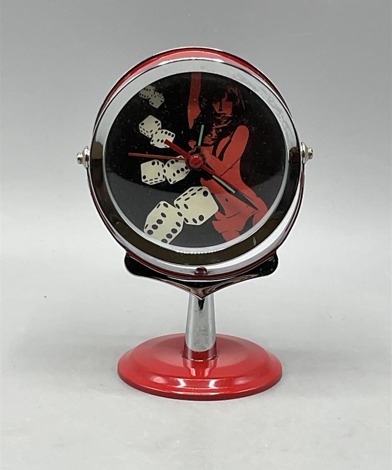 Retro pöytäkello, punainen