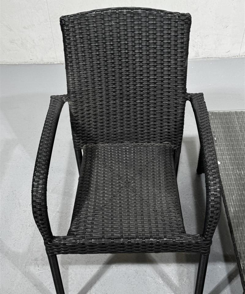 Polyrottinkinen puutarhakalustesetti (3 kpl)