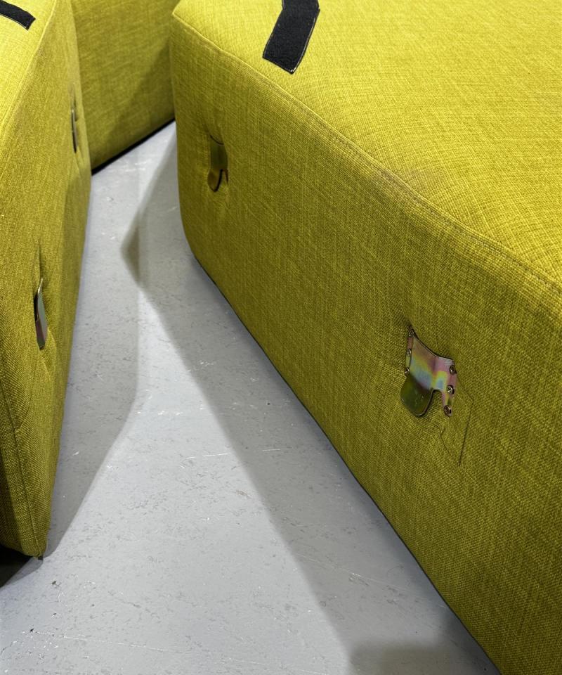 Lounge sohva vihreä kangas