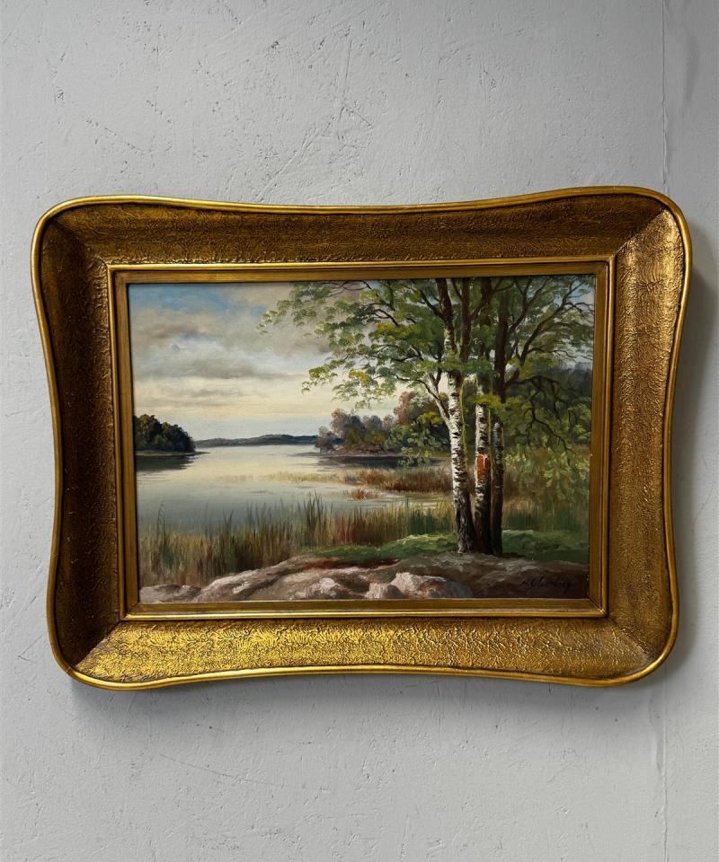 Taulu öljyvärimaalaus maisema N Silverberg