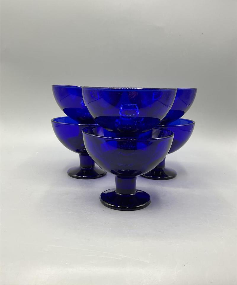 Iittala Verna jälkiruokamalja sininen 6kpl, Kerttu Nurminen