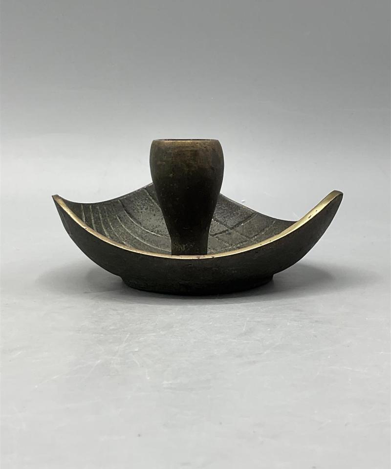 Vintage kynttilänjalka metalli käsintehty