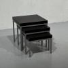 Moderni sarjapöytä 3 kpl, musta