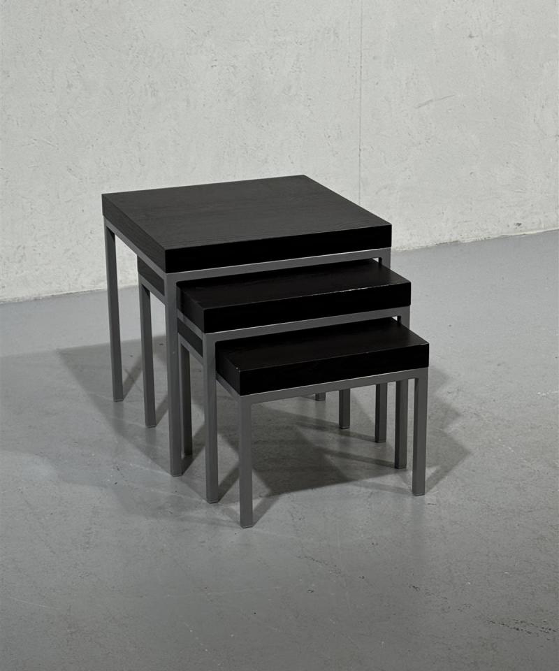 Moderni sarjapöytä 3 kpl, musta