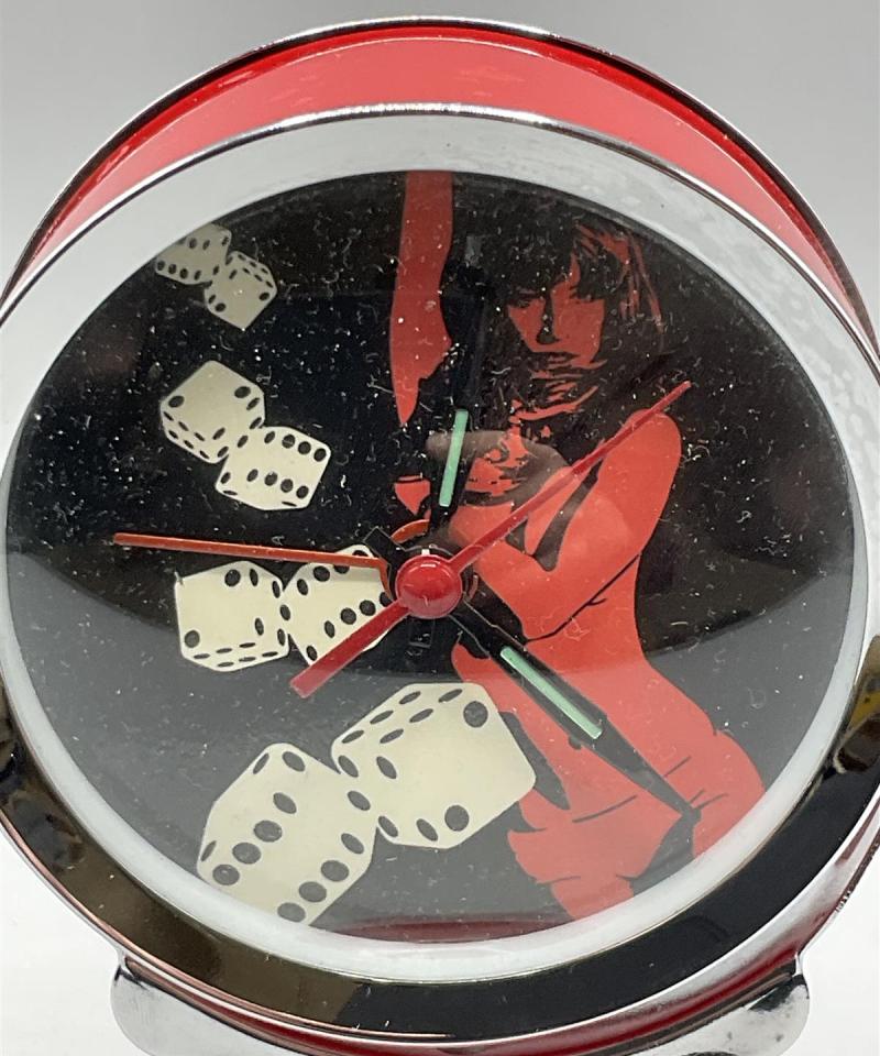 Retro pöytäkello, punainen