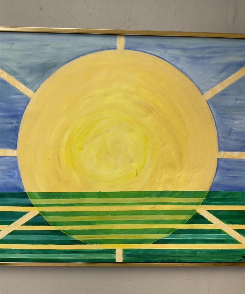 Taulu ”Aurinko” öljyvärimaalaus, J Salo 1993