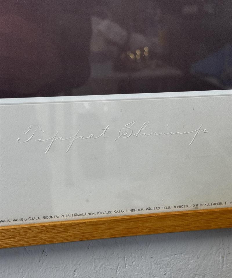 Taulu Tippet Shrimp valokuva kehyksissä