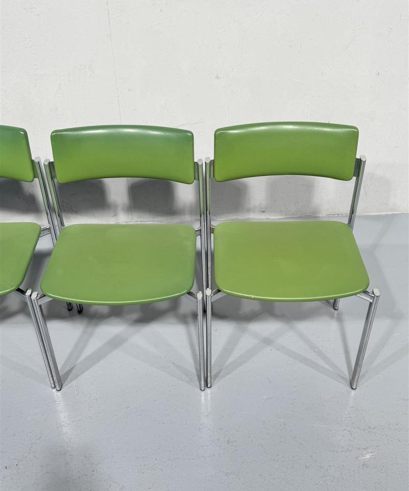 Merva "Kiki" metallituolit, vihreät (4 kpl) Ilmari Tapiovaara