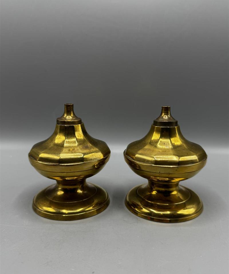 Vintage öljylamppu messinki (2 kpl)