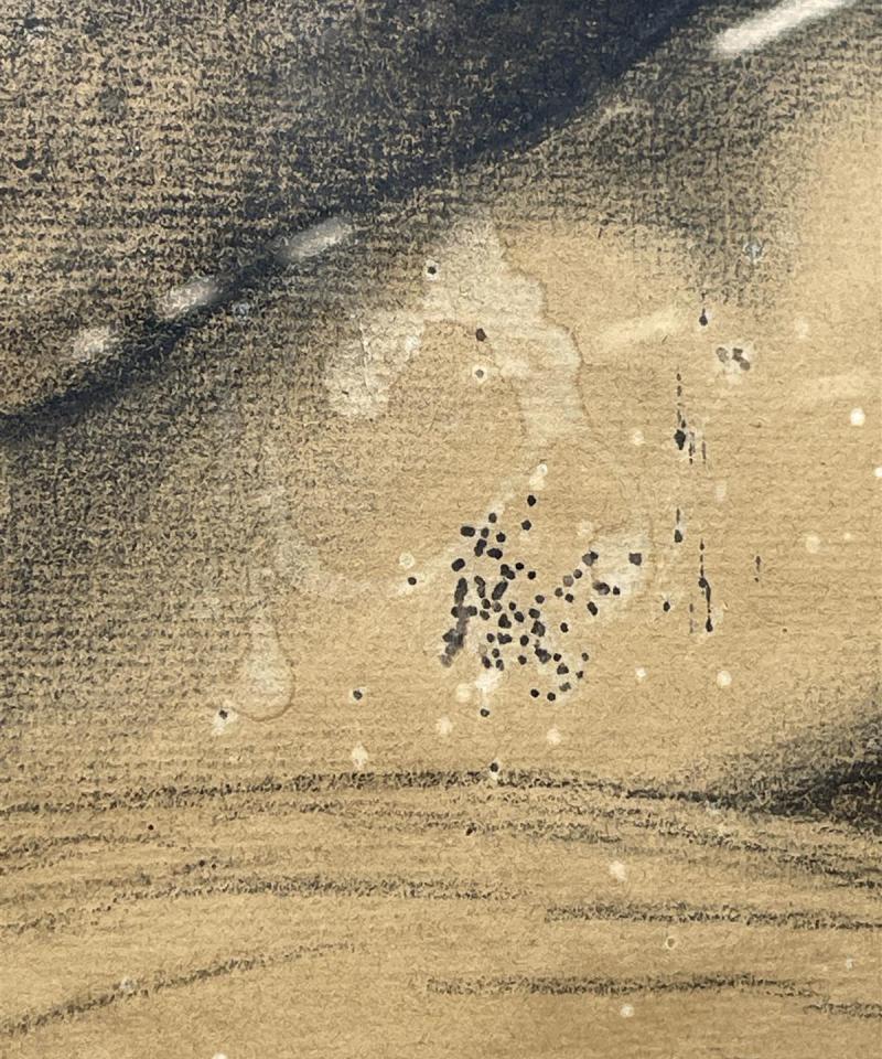 Taulu piirustus lapsesta, signeerattu