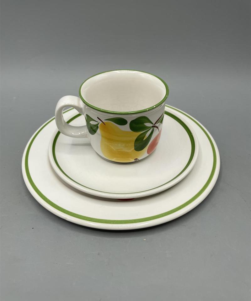 ENO Käsinmaalatut kahvikupit ja lautaset 12-osaa