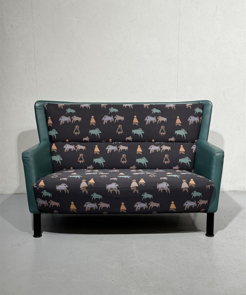 Kinnarps Kuvioitu nahkasohva 140cm