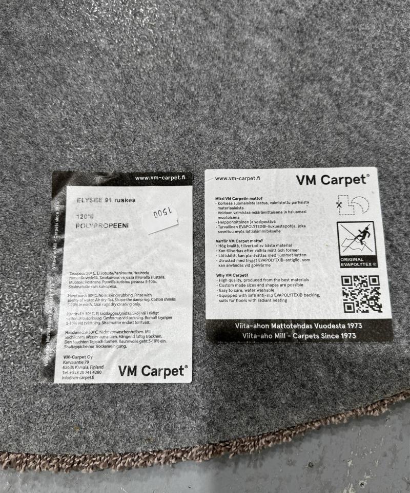 VM Carpet pyöreä matto 120cm, ruskea