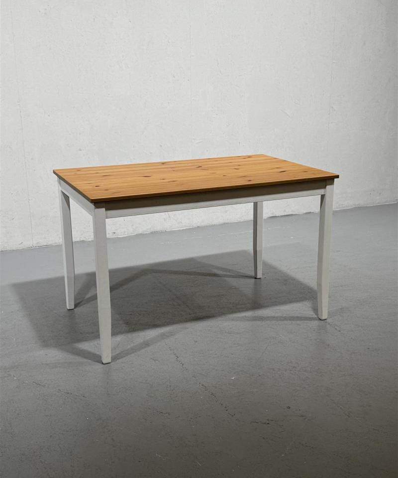 Ruokapöytä puu valkoinen 118x74