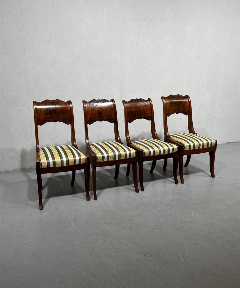 Biedermaier antiikki tuolit (4kpl)