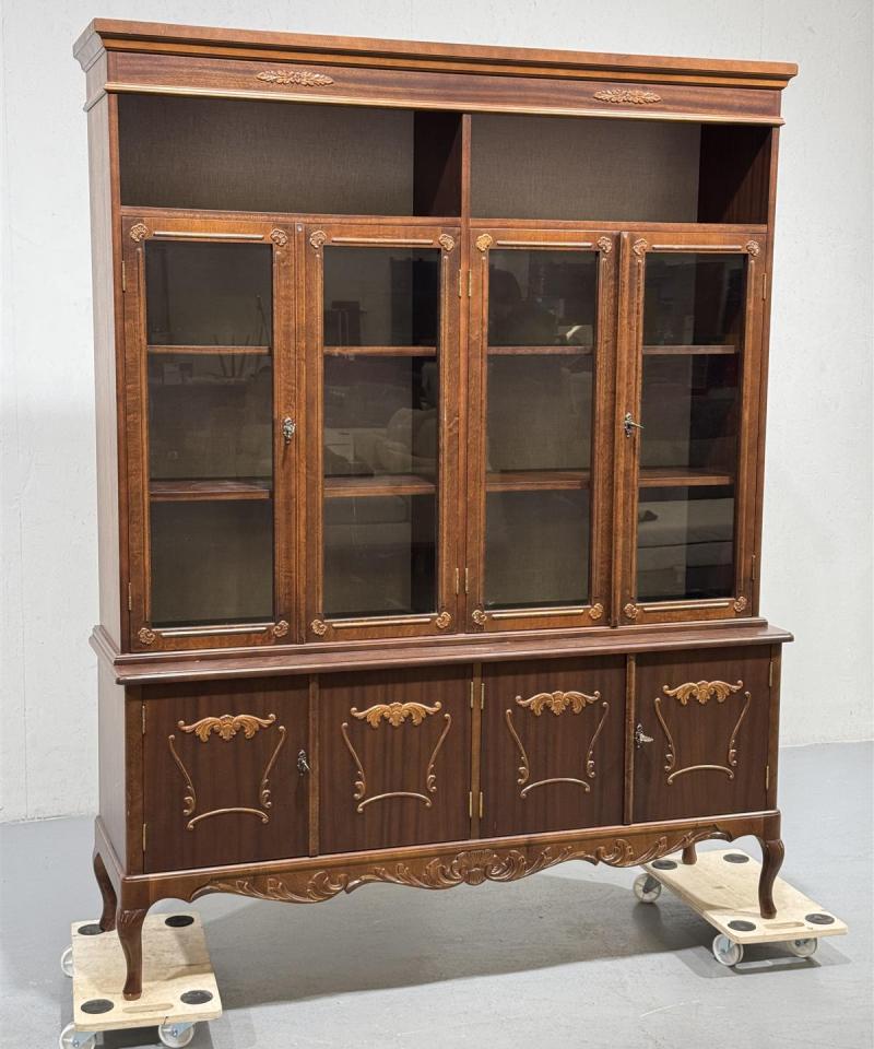 Vintage talonpoikaisrokokoo vitriinikaappi 155cm