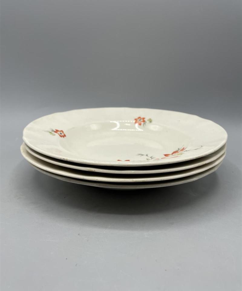 Arabia Ruskolilja syvät lautaset 4kpl II-laatu