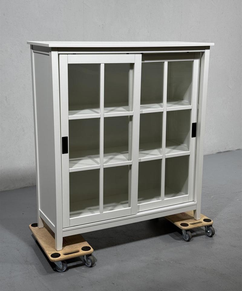 Jysk Nordby vitriinikaappi lasiovilla, valkoinen