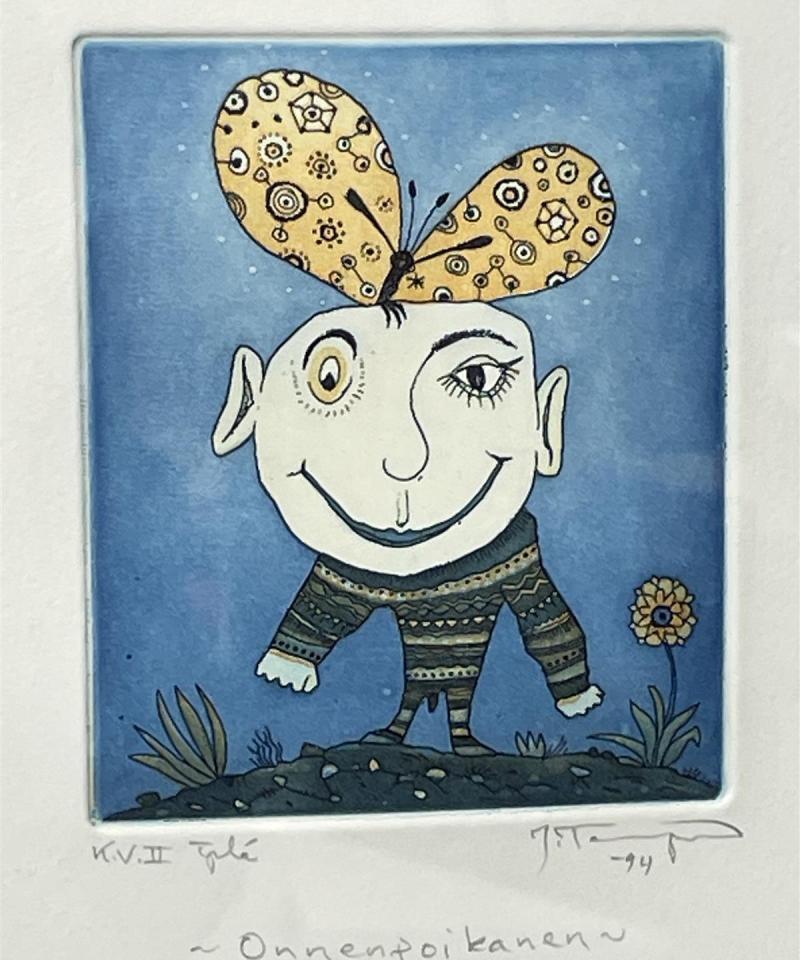 Taulu ”Onnenpoikanen” etsaus, Juha Tammenpää