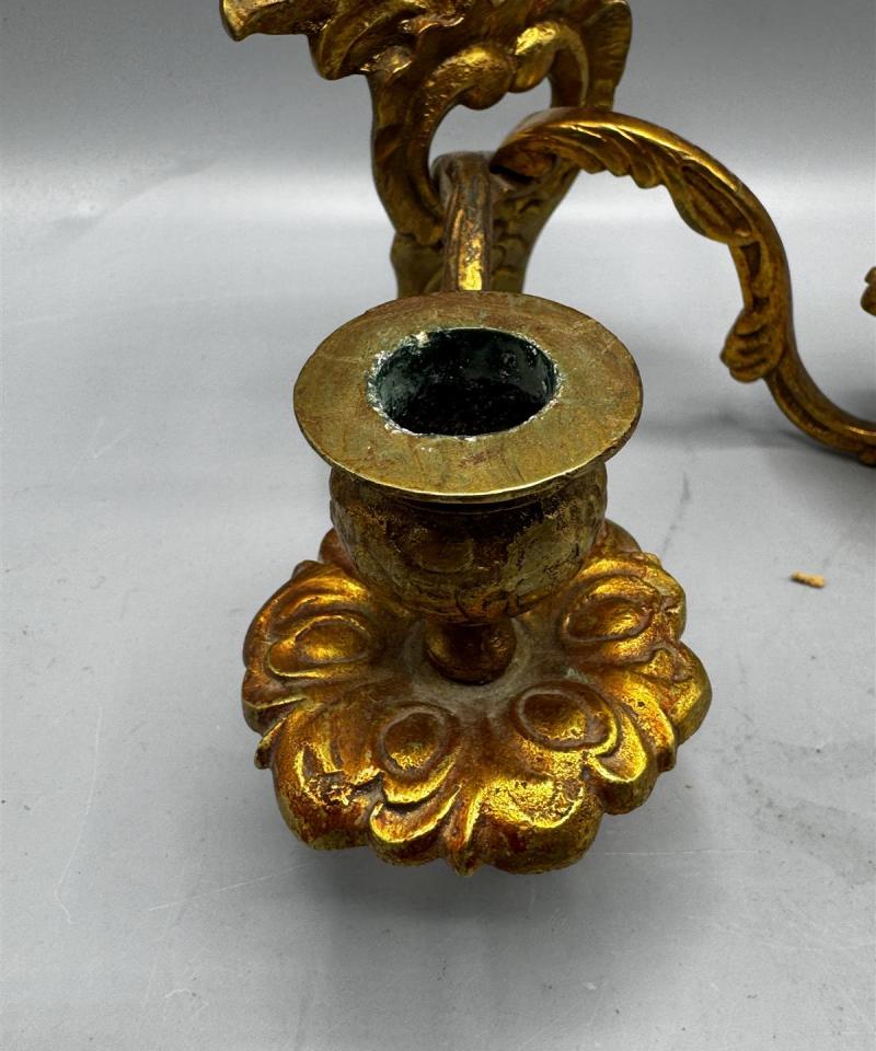 Vintage seinäkruunut, messinki