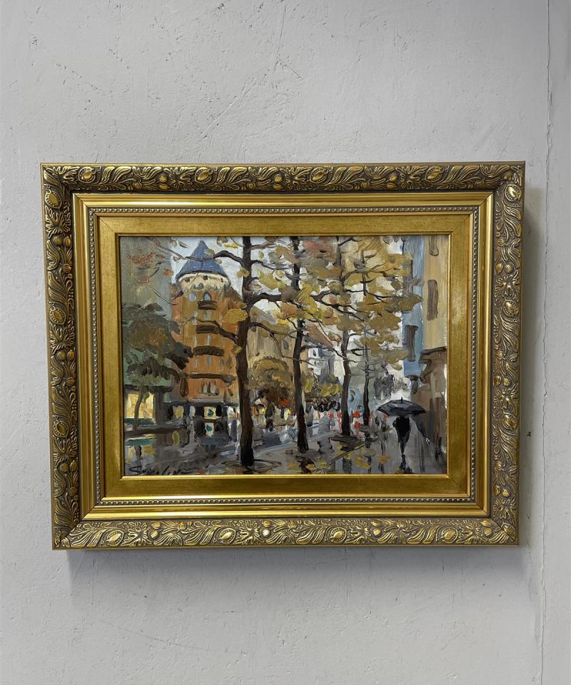 Taulu Katumaisema öljyväri, Lisa Sokolova