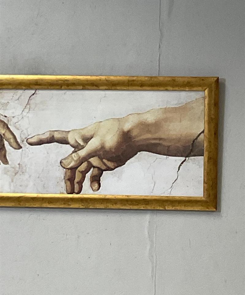 Luomisen käsi printti sisustustaulu 101x37cm