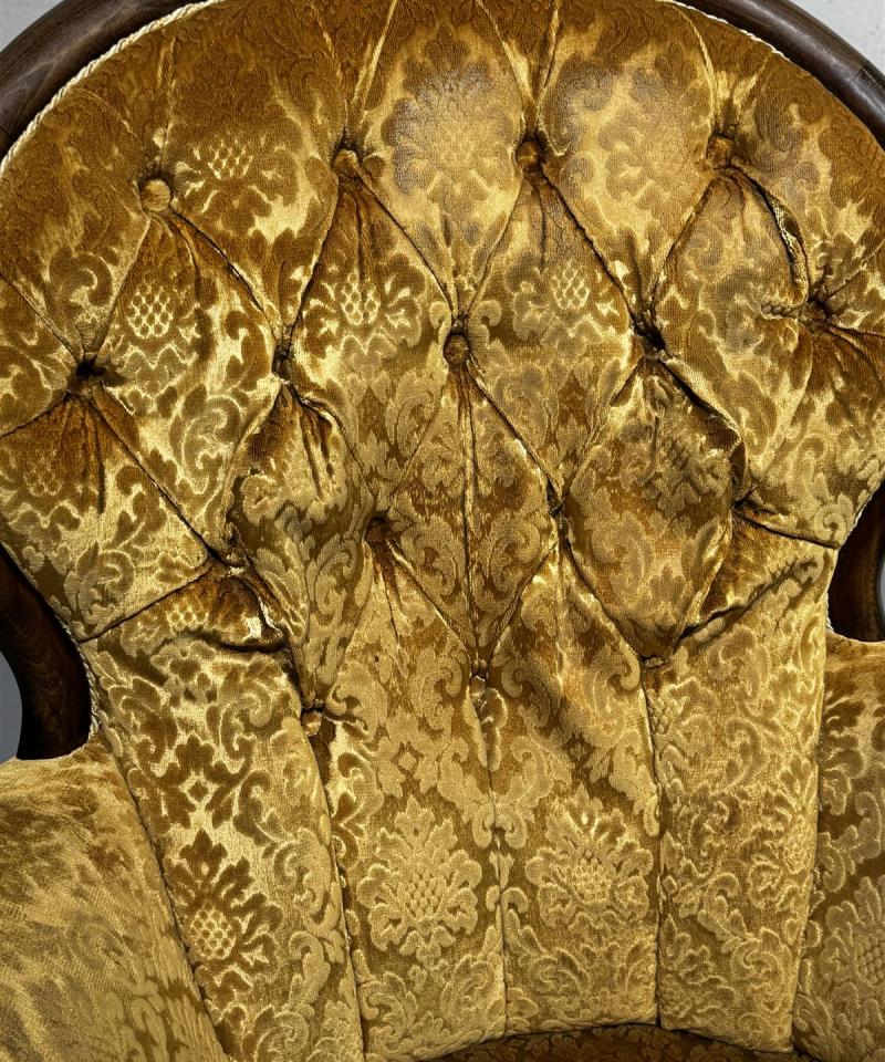 Vintage rokokoo nojatuolit, kulta (2 kpl)