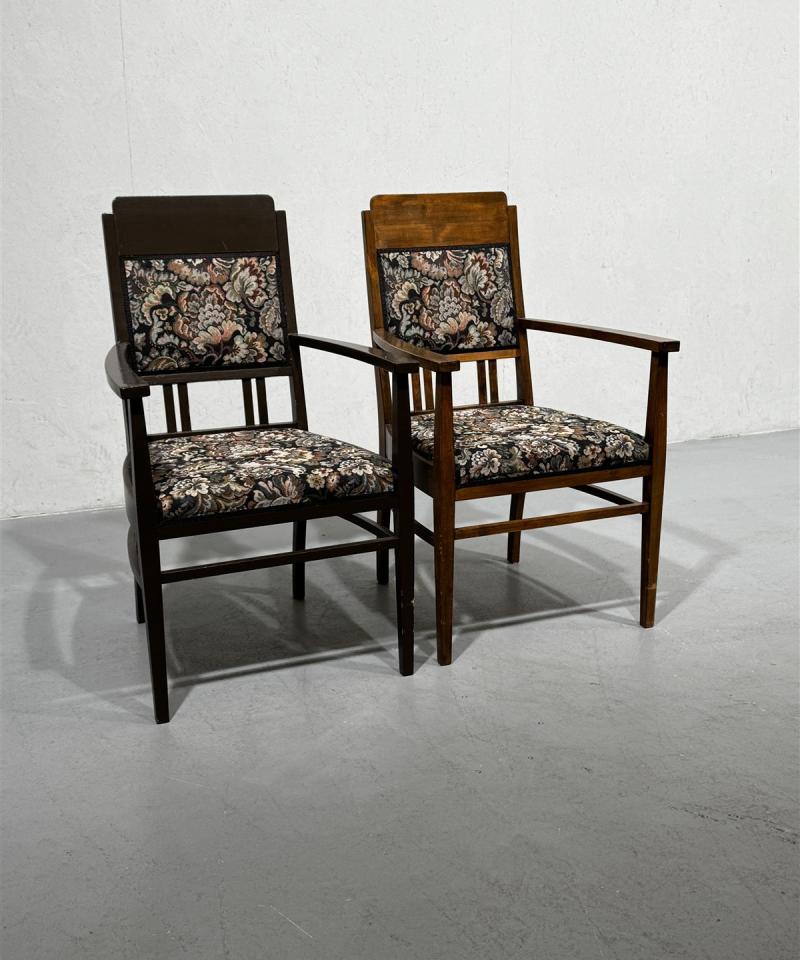 Vintage nojatuolit, puu (2 kpl)