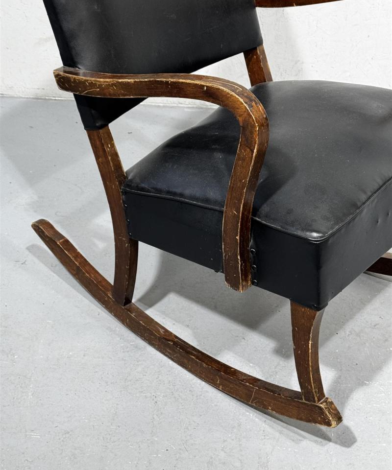 Vintage keinutuoli musta 50 luku