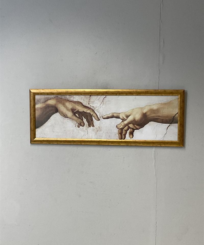 Luomisen käsi printti sisustustaulu 101x37cm