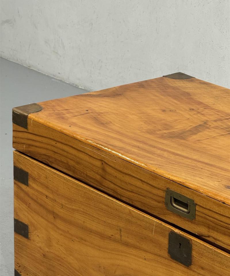 Vintage talonpoikais arkku puu (ei avainta)