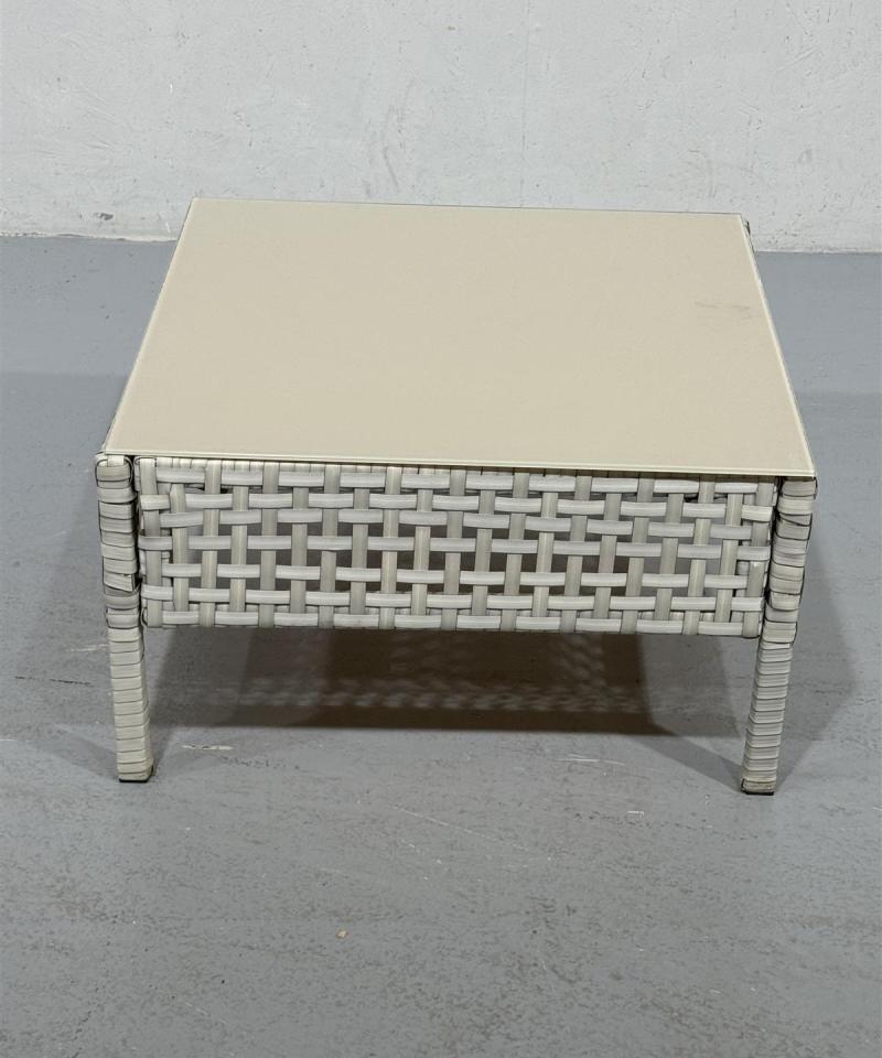 Polyrottinkipöytä, valkoinen