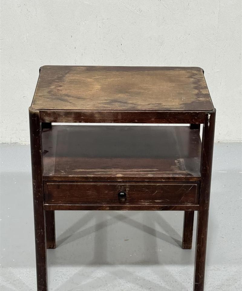 Vintage funkkis sivupöytä puu ruskea