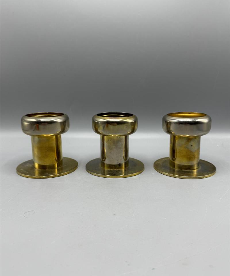 Vintage kynttilänjalat messinki (3 kpl)