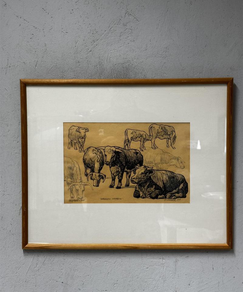 Taulu "Grussen Haaremi" piirustus Yrjö Kiikka -73