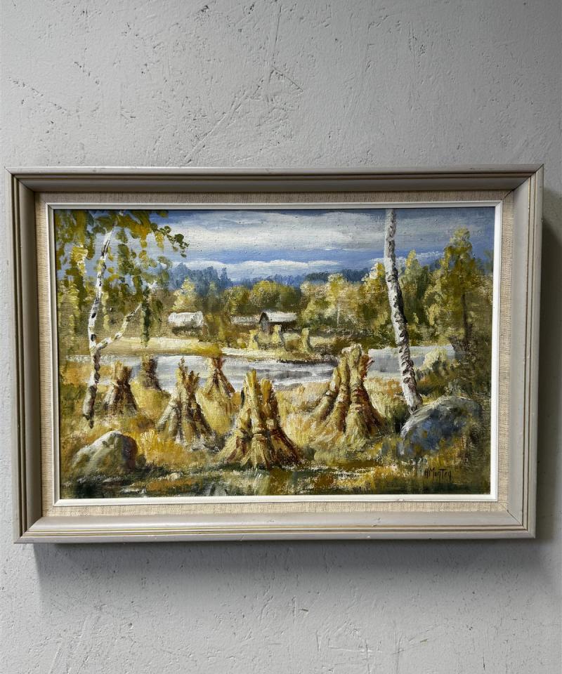 Taulu öljyväri maisema H Monten