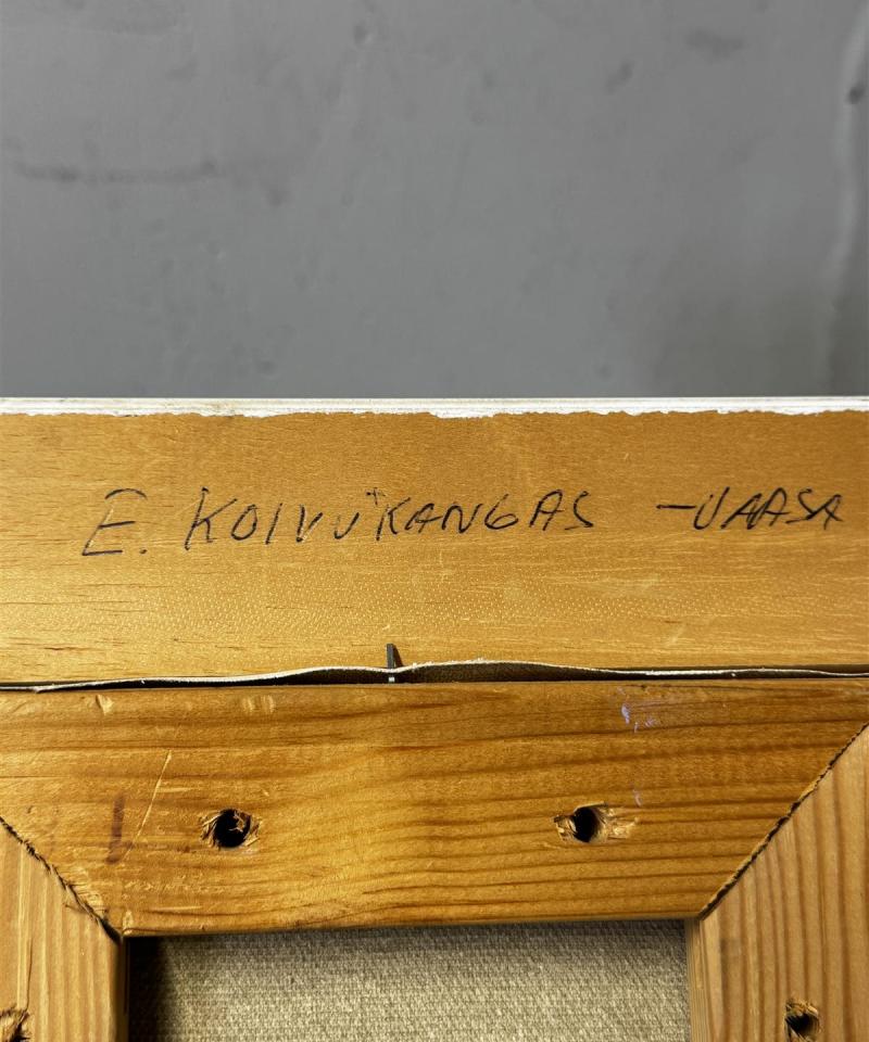 Taulu öljyvärimaalaus maalaistalo Koivukangas