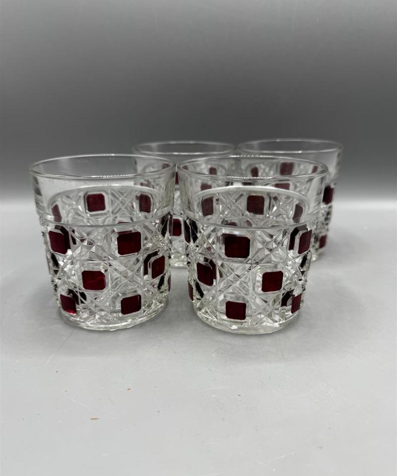 Vintage juomalasit (4 kpl) Ranska
