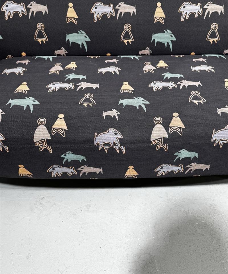 Kinnarps Kuvioitu nahkasohva 140cm