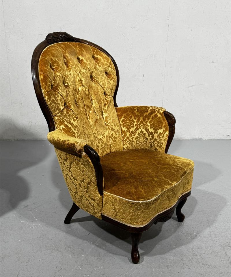 Vintage rokokoo nojatuolit, kulta (2 kpl)