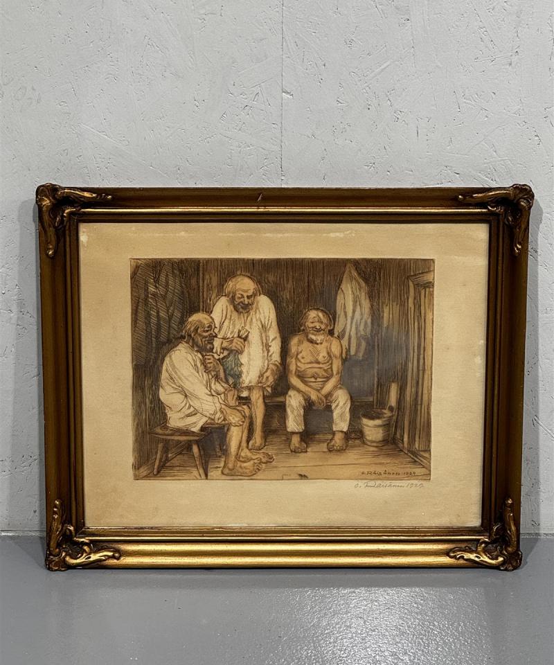 Taulu etsaus Olavi "Oki" Räsänen 1929